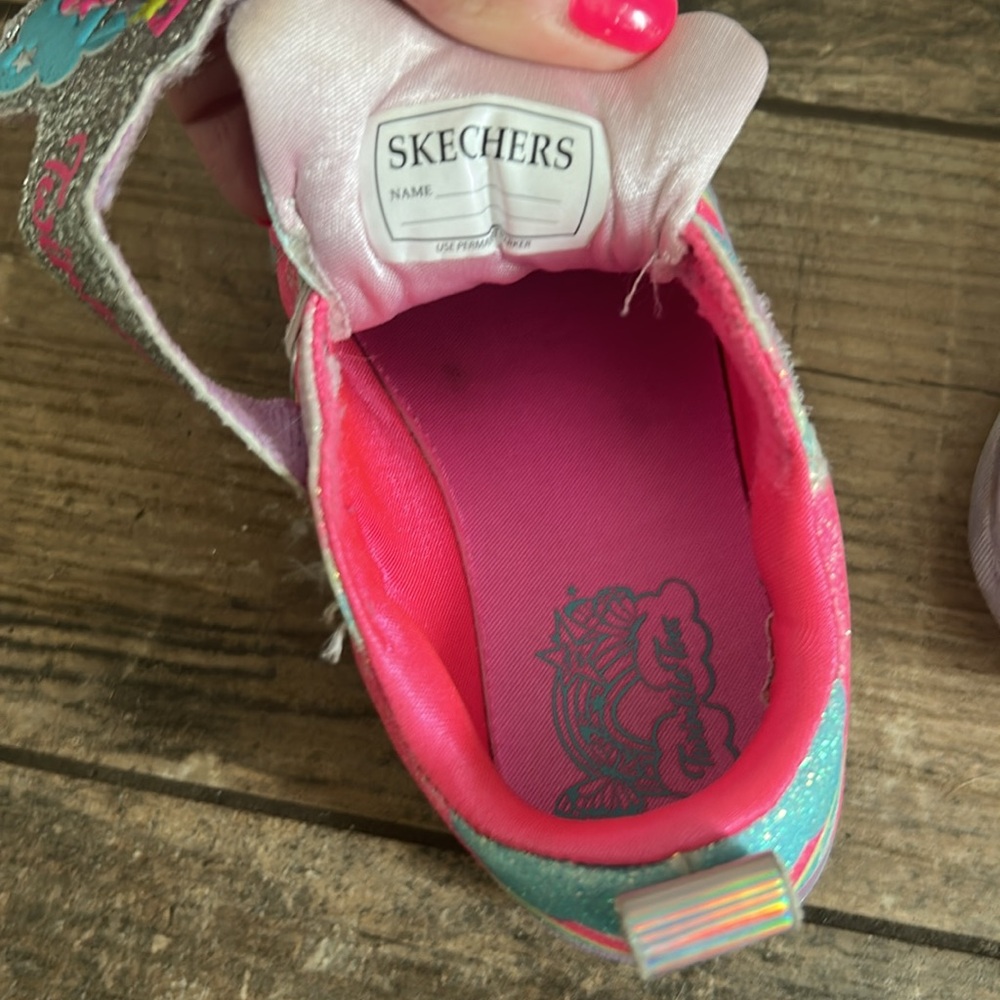 Skechers Pink and Silver Twinkle Toes - Picture 8 of 9